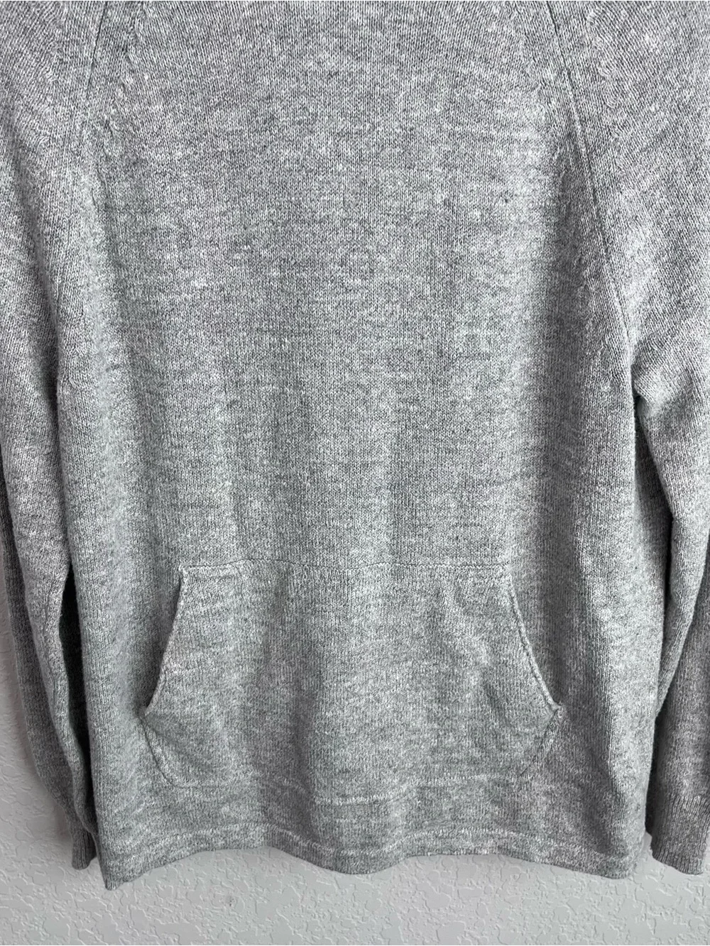 J.Crew Cotton Wool Sweater Hoodie S Heather Slate Gray Long Sleeve Mens Unisex